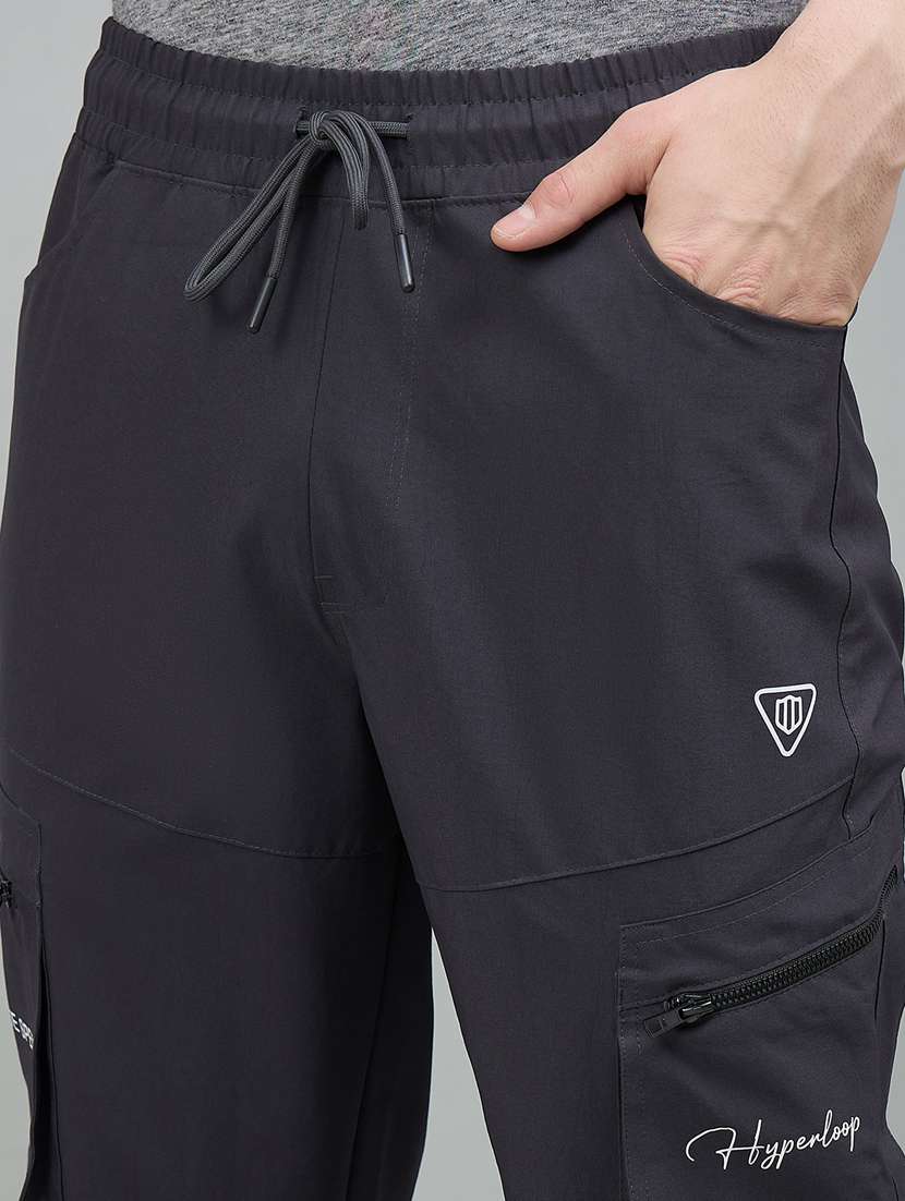 Men Grey Nylon Full Length Track Pant - 22448036 -  Standard Image - 1