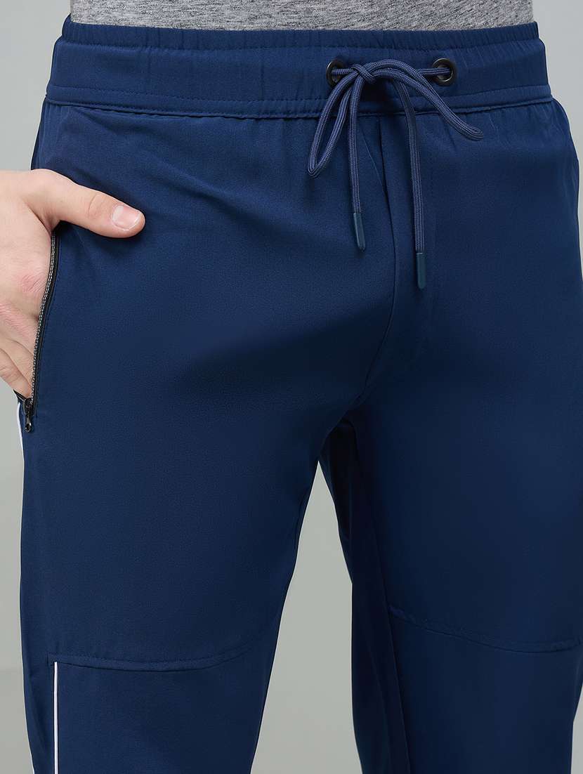 men solid mid rise full length track pant - 22448041 -  Standard Image - 1