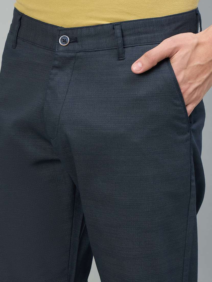 men solid mid rise chinos casual trouser - 22448064 -  Standard Image - 1