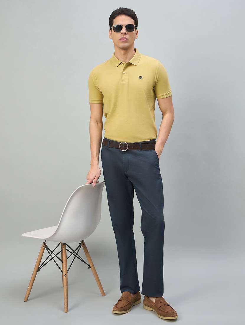 men solid mid rise chinos casual trouser - 22448064 -  Standard Image - 4