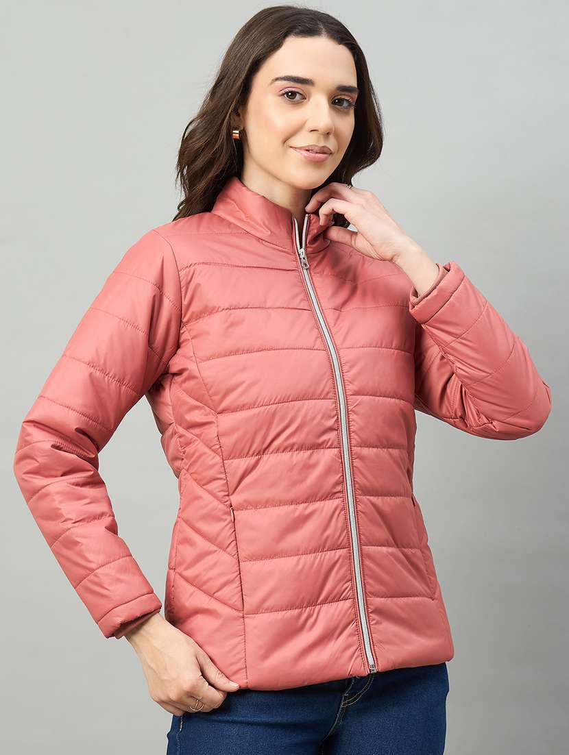 pink polyester quilted & puffer jacket - 22448078 -  Standard Image - 1