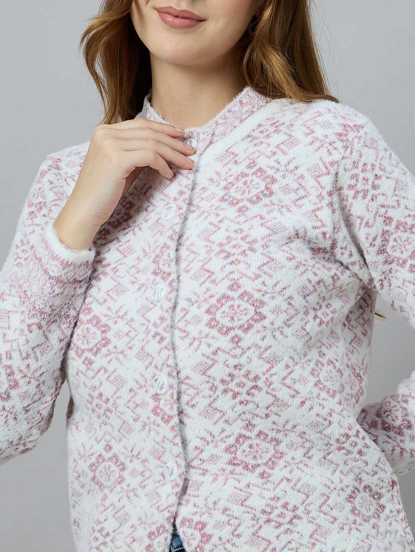 women pink acrylic plain sweatshirt - 22448131 -  Standard Image - 1
