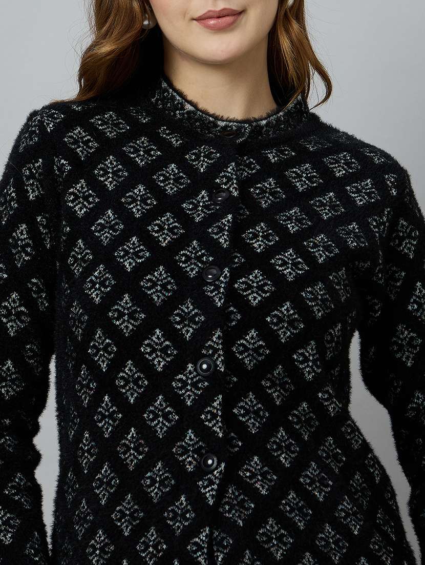 women black acrylic plain sweatshirt - 22448136 -  Standard Image - 1