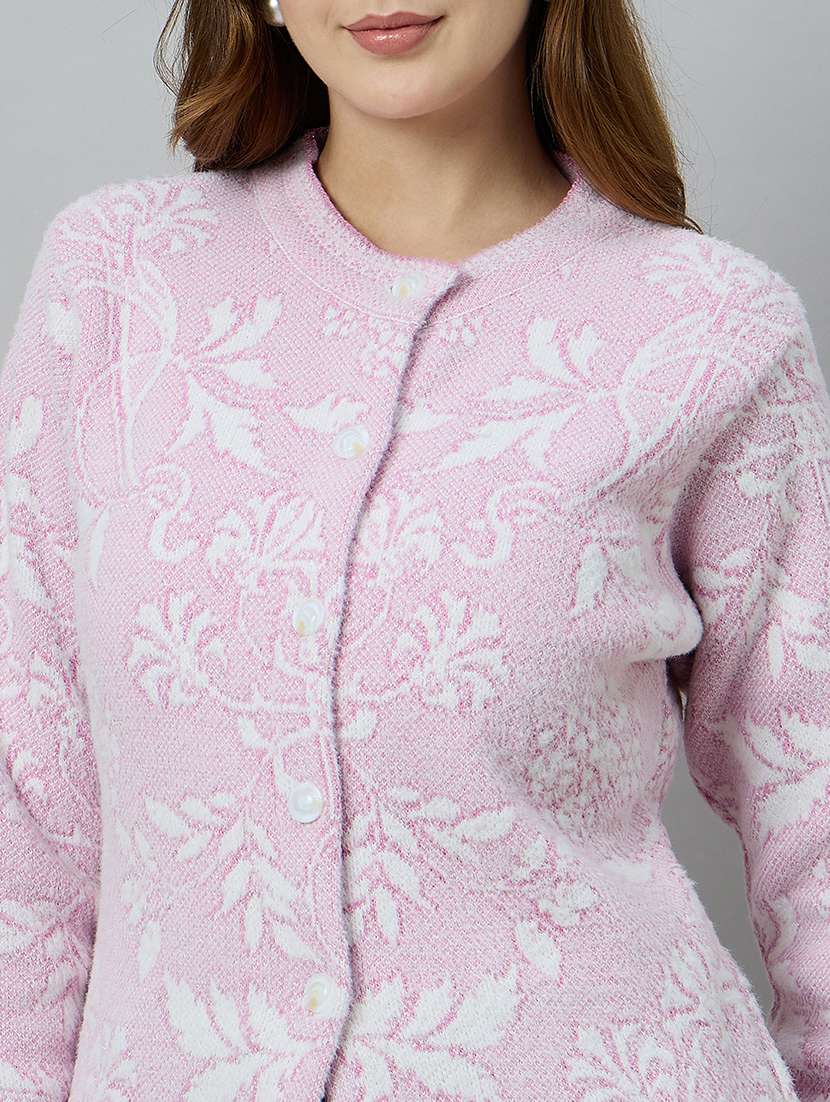 women pink acrylic plain sweatshirt - 22448146 -  Standard Image - 1