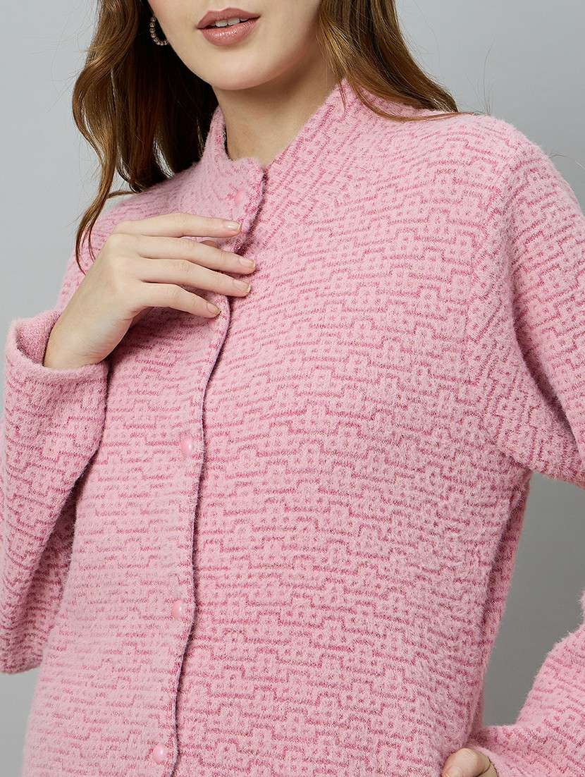 women pink acrylic plain sweatshirt - 22448150 -  Standard Image - 1