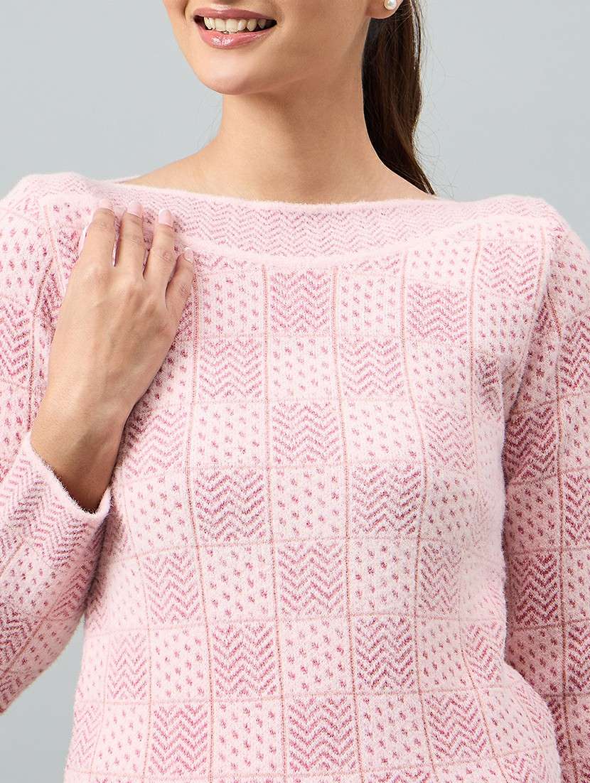 women pink acrylic plain sweatshirt - 22448205 -  Standard Image - 1
