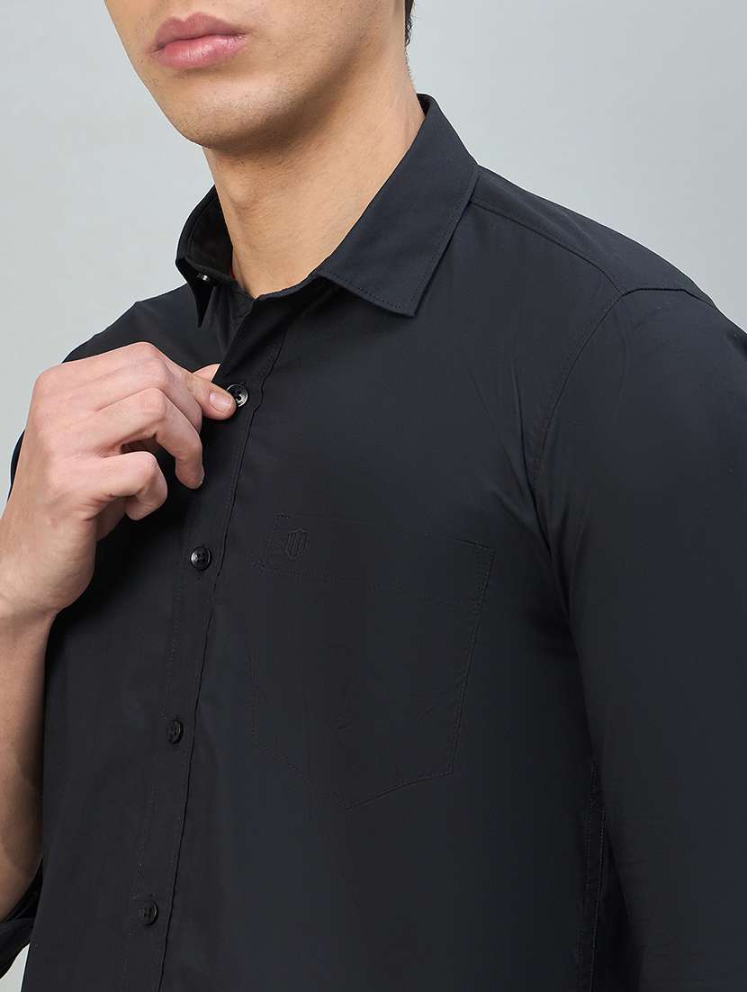 Men Solid Long Sleeve Slim Fit Casual Shirt - 22448261 -  Standard Image - 1
