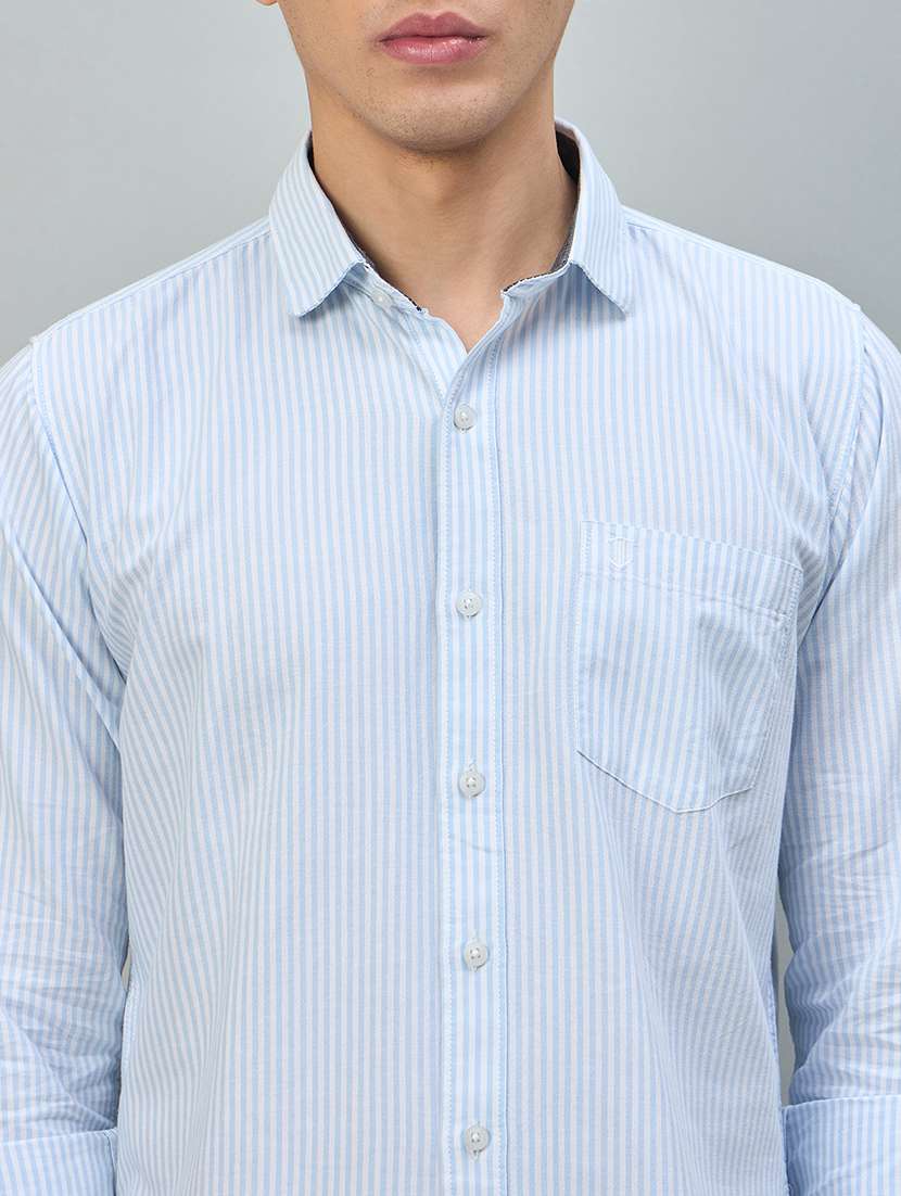 Men Striped Long Sleeve Slim Fit Casual Shirt - 22448268 -  Standard Image - 1