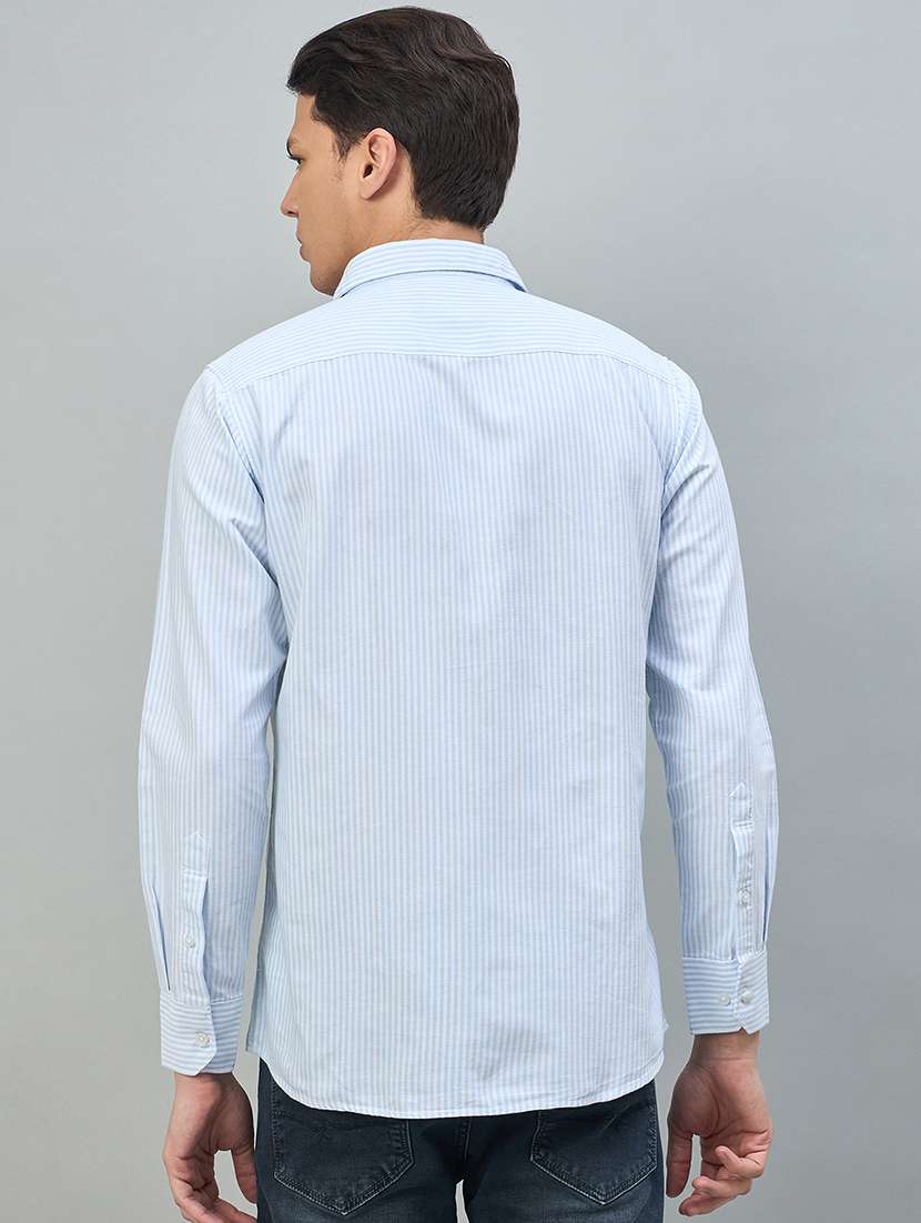 Men Striped Long Sleeve Slim Fit Casual Shirt - 22448268 -  Standard Image - 4