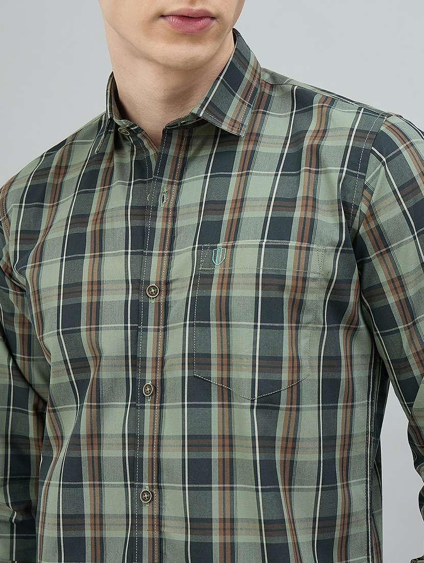 men checkered long sleeve regular fit casual shirt - 22448271 -  Standard Image - 1