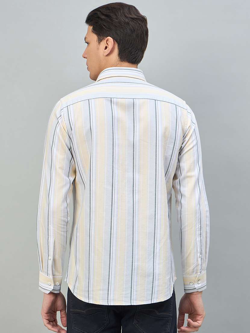 Men Striped Long Sleeve Slim Fit Casual Shirt - 22448273 -  Standard Image - 4