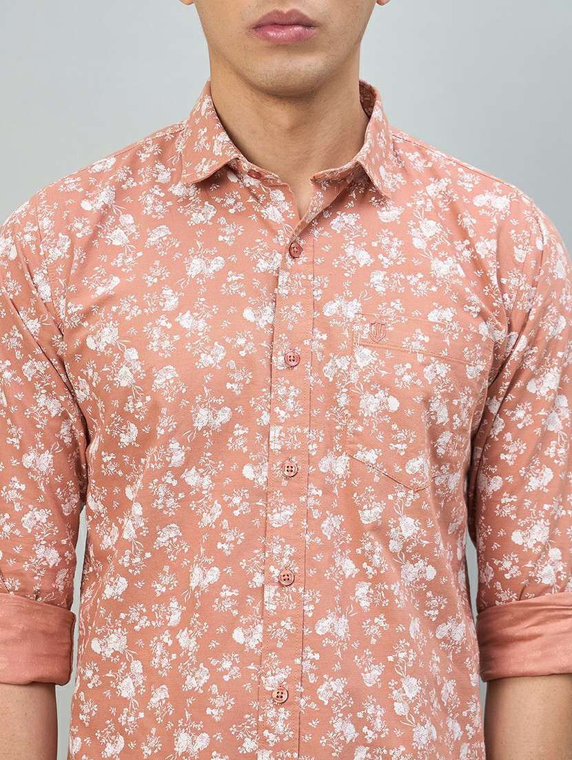Men Printed Long Sleeve Slim Fit Casual Shirt - 22448277 -  Standard Image - 1
