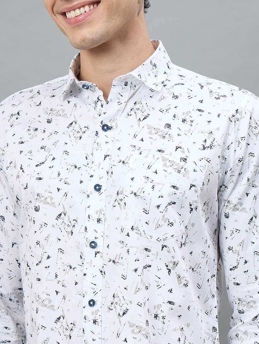 Men Printed Long Sleeve Slim Fit Casual Shirt - 22448293 -  Standard Image - 1