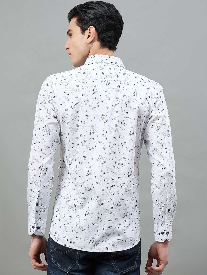 Men Printed Long Sleeve Slim Fit Casual Shirt - 22448293 -  Standard Image - 4