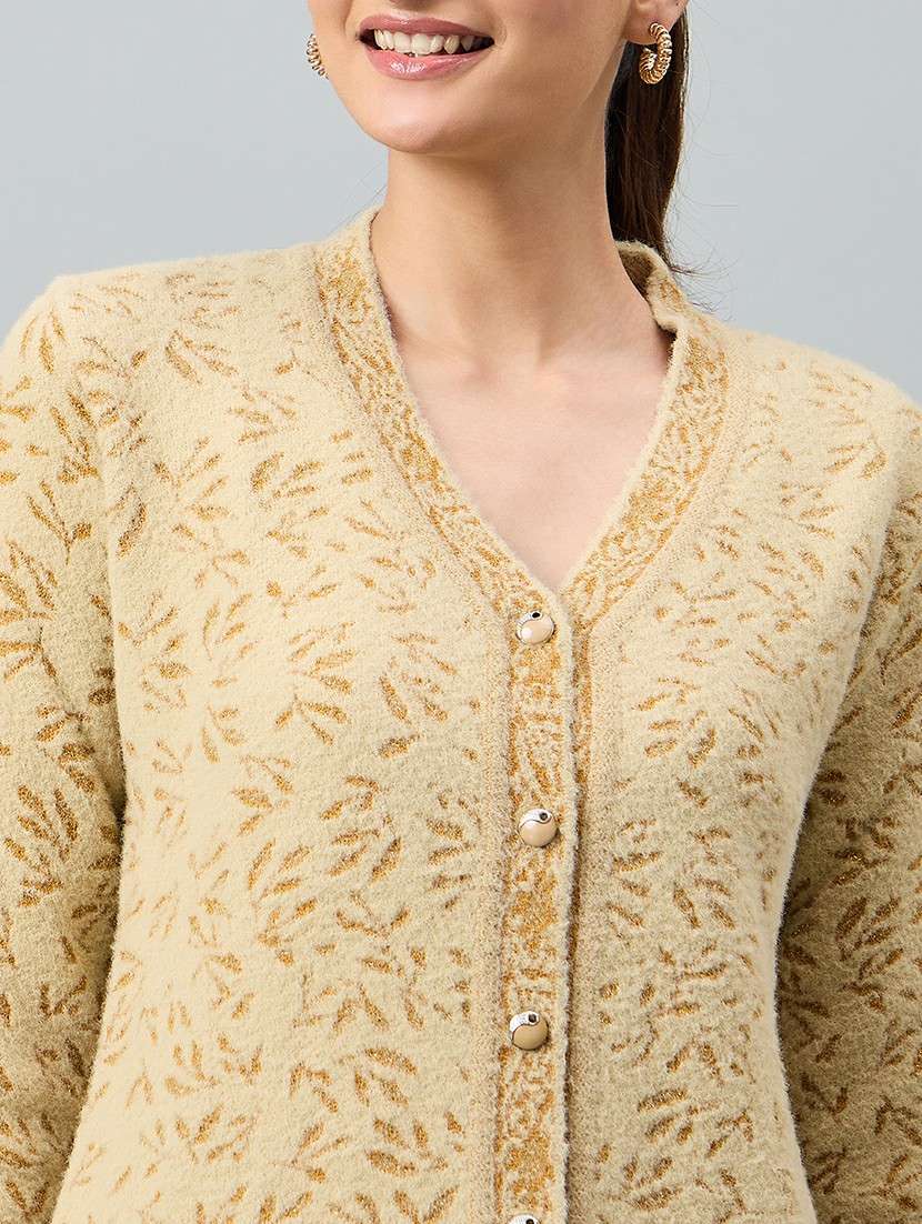 women yellow acrylic plain sweatshirt - 22448321 -  Standard Image - 1