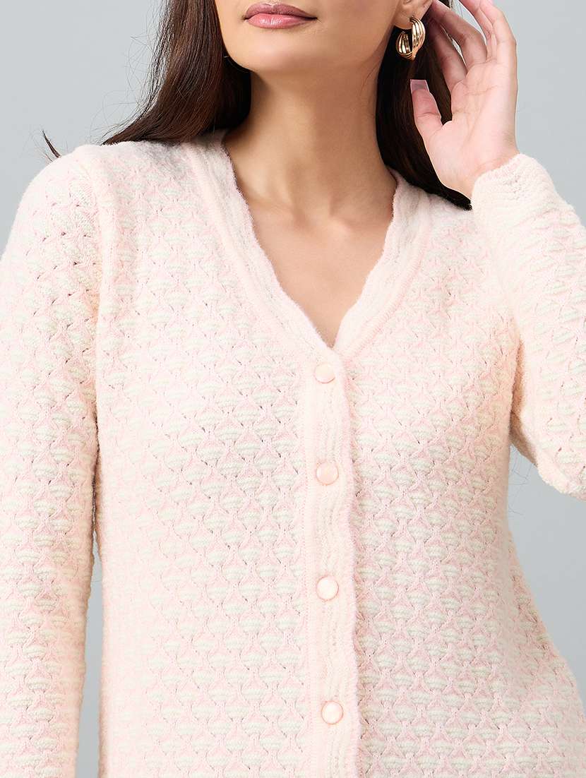 women pink acrylic plain sweatshirt - 22448331 -  Standard Image - 1