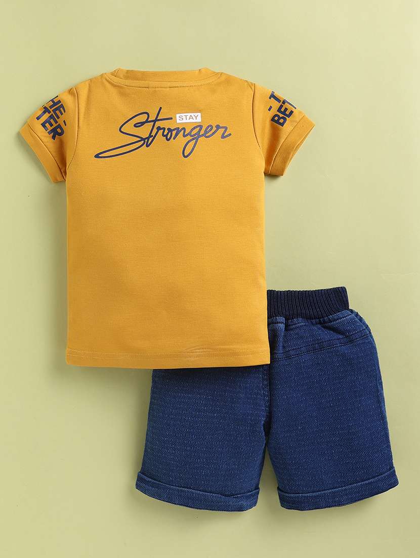 kids cotton blend shorts set co-ords set - 22448450 -  Standard Image - 1