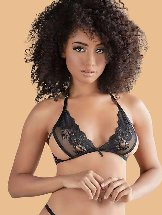 women self designed lace bra and panty set - 22448558 -  Standard Image - 1