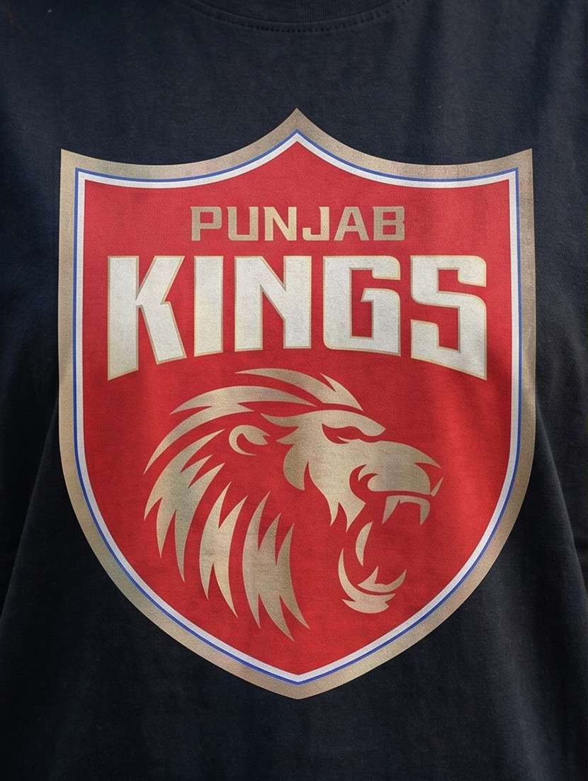 women punjab kings printed drop sleeve oversized t-shirt - 22448687 -  Standard Image - 1