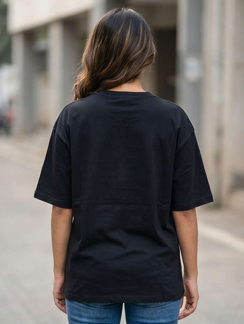 women printed drop sleeve oversized t-shirt - 22448689 -  Standard Image - 1