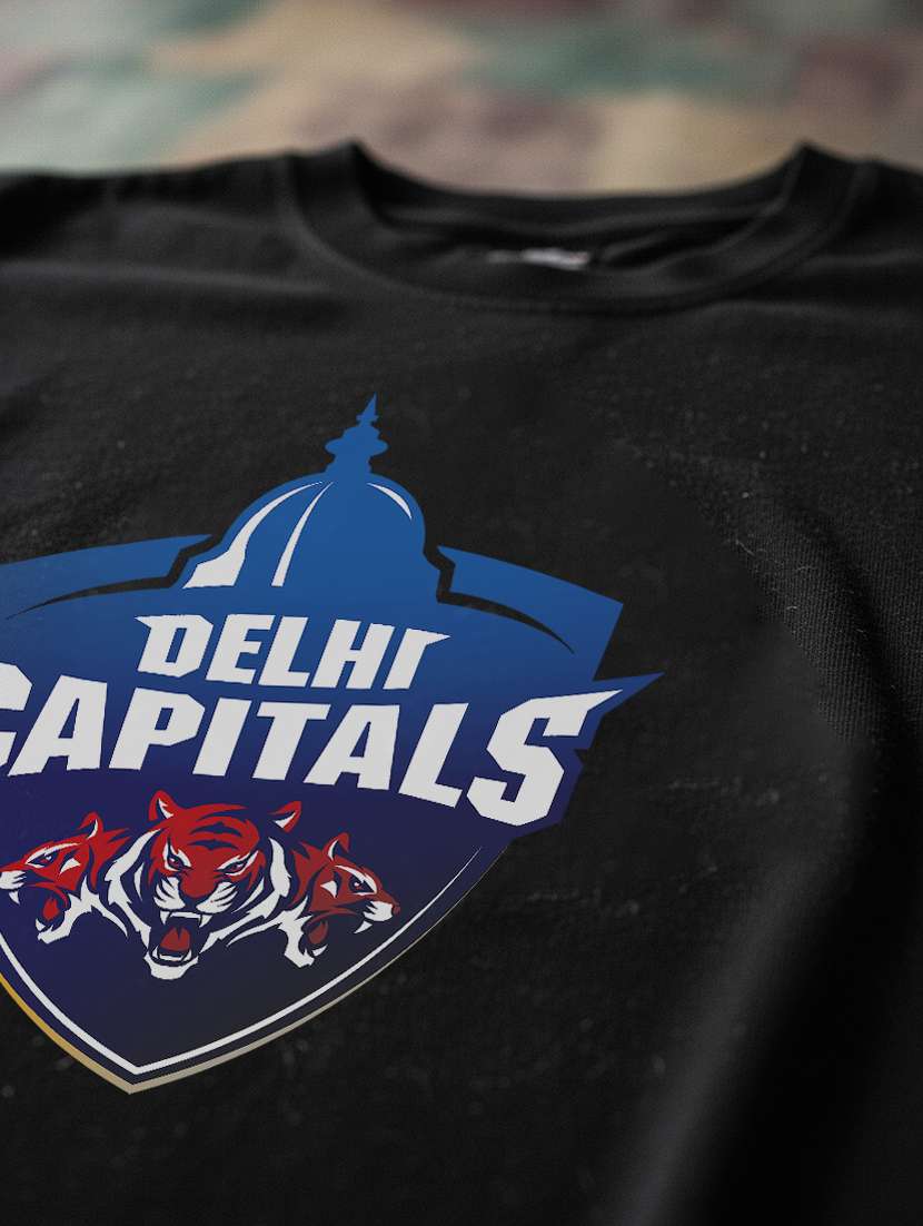 men delhi capital printed short sleeve oversized t-shirt - 22448704 -  Standard Image - 1