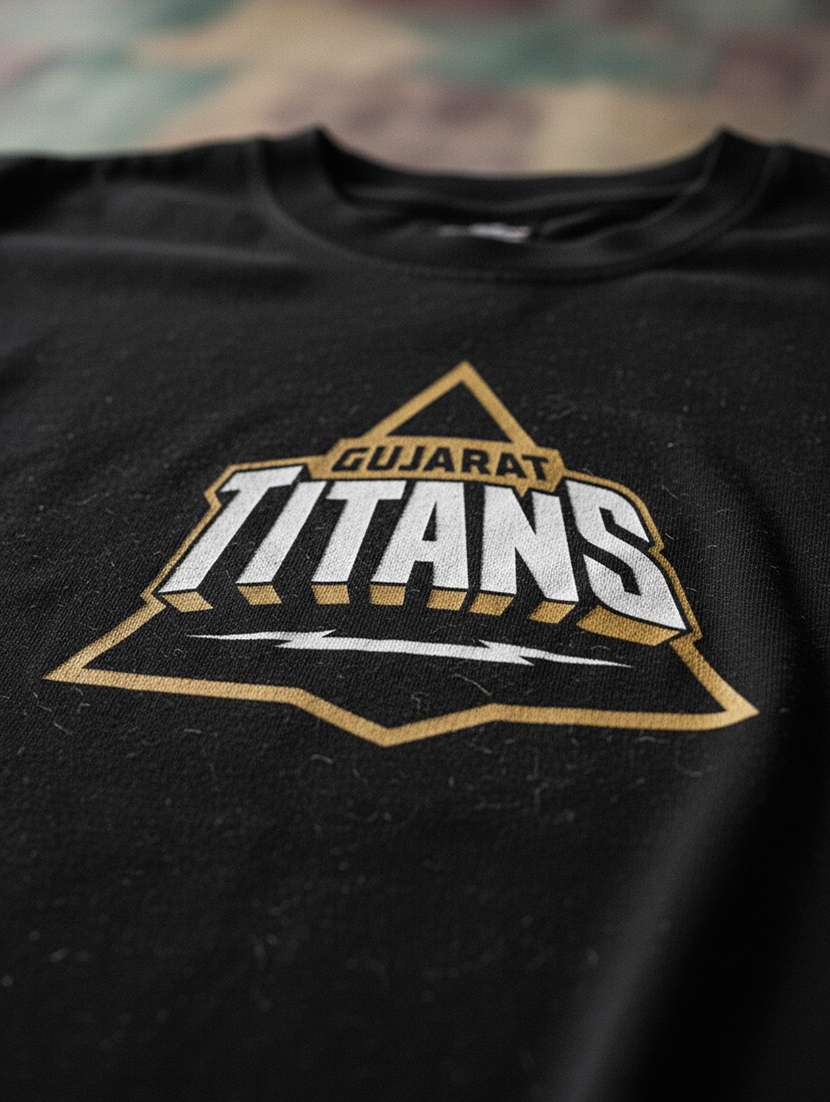 men gujrat titans printed short sleeve oversized t-shirt - 22448705 -  Standard Image - 1