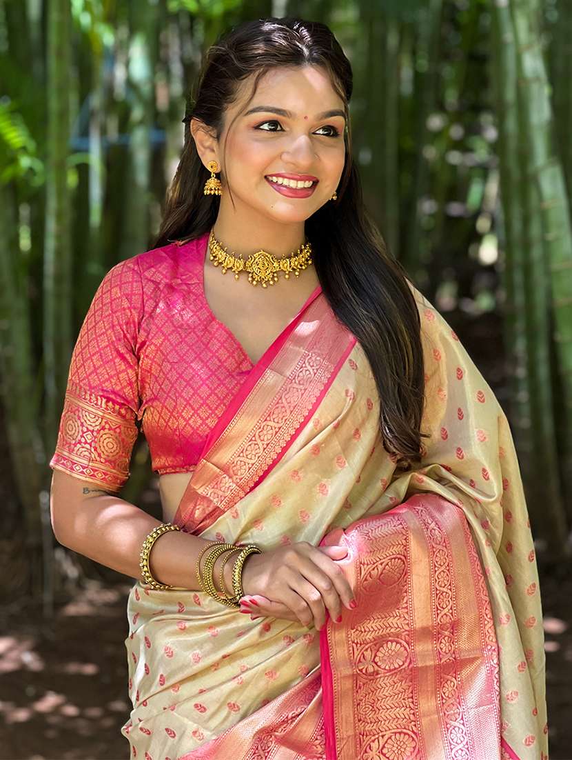 women self design kanjivaram saree with blouse - 22448876 -  Standard Image - 1