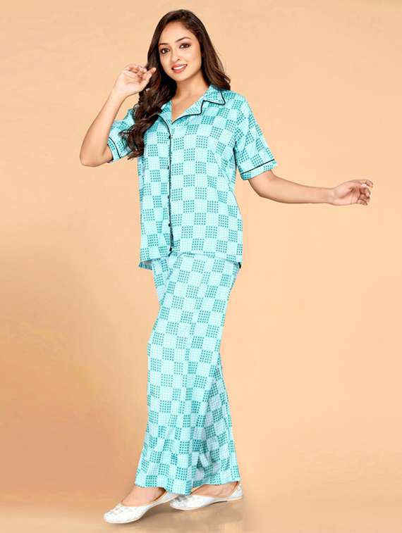 Women Printed Nightwear Pyjama Set - 22449043 -  Standard Image - 1
