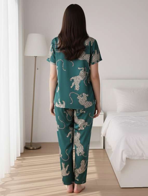 women printed nightwear pyjama set - 22449045 -  Standard Image - 4