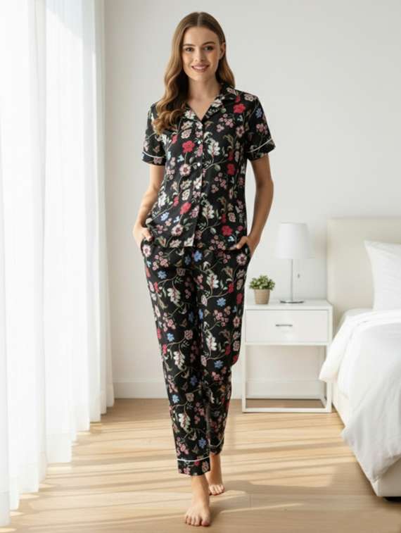 Women Printed Nightwear Pyjama Set - 22449051 -  Standard Image - 1