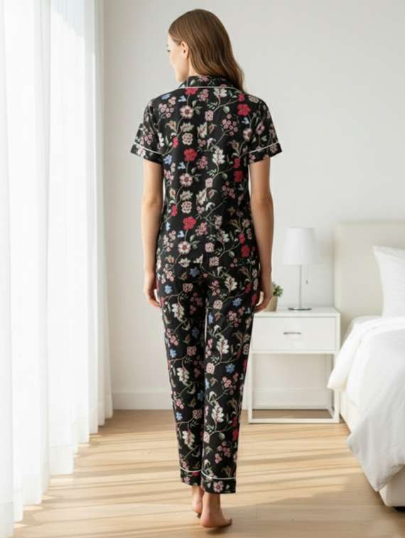 Women Printed Nightwear Pyjama Set - 22449051 -  Standard Image - 4