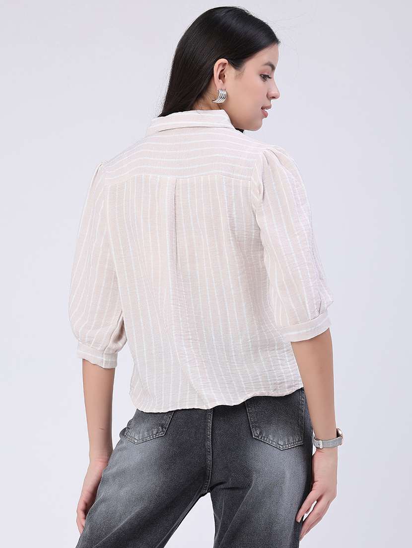 women printed collared regular shirt - 22449271 -  Standard Image - 4