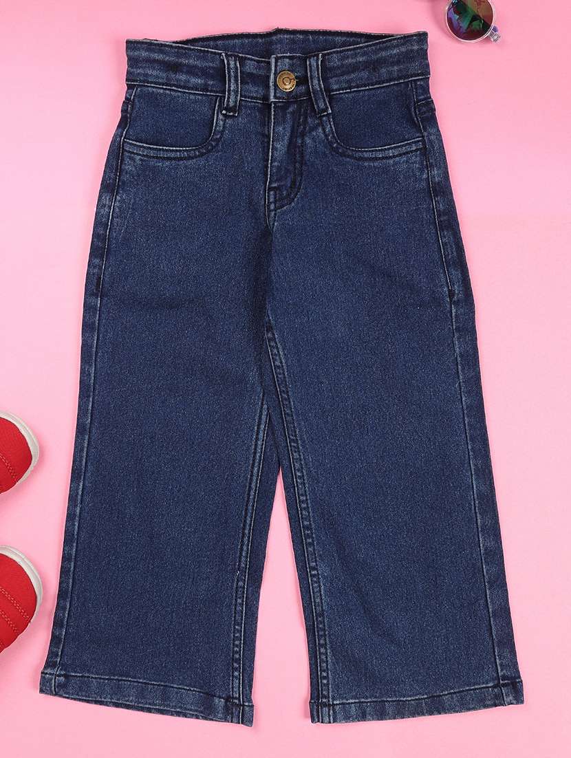 Girls Solid Mid Rise Bootcut Jeans - 22449365 -  Standard Image - 1