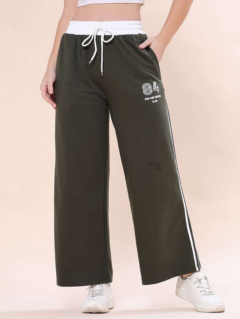 women tapered high rise track pant
