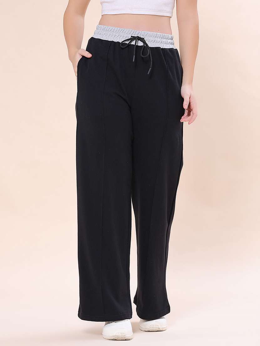 Women Solid High Rise Regular Fit Track Pant - 22449434 -  Standard Image - 4