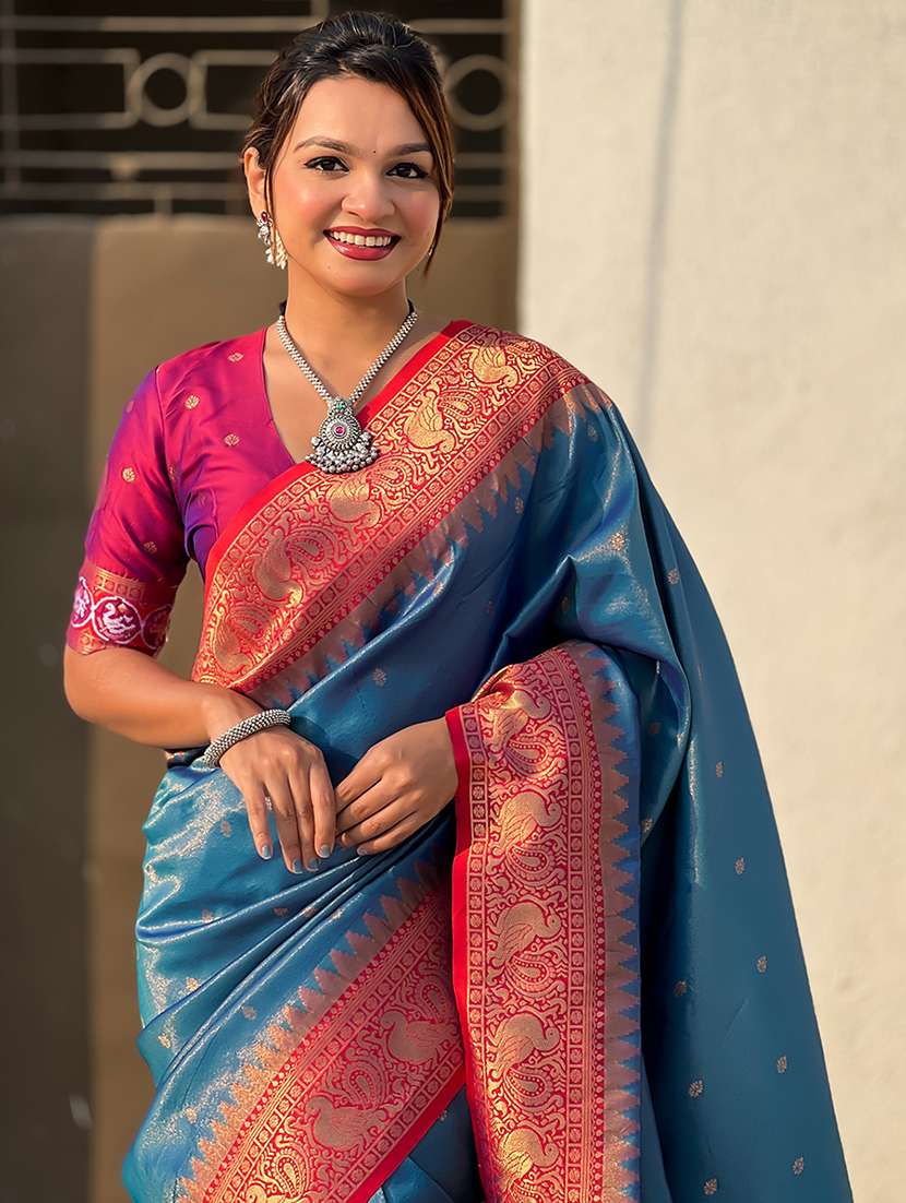 women self design patola saree with blouse - 22449677 -  Standard Image - 1