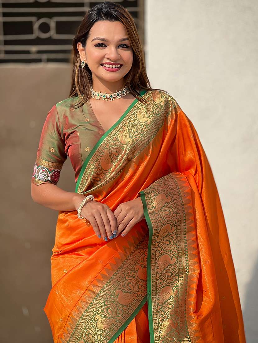 women self design patola saree with blouse - 22449680 -  Standard Image - 1