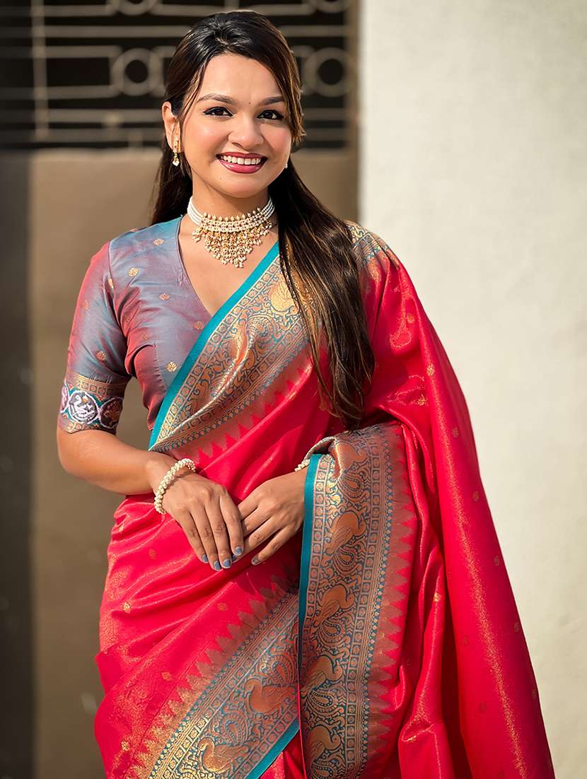 women self design patola saree with blouse - 22449681 -  Standard Image - 1