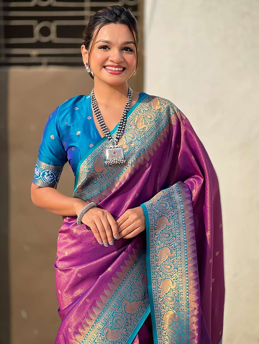 women self design patola saree with blouse - 22449682 -  Standard Image - 1