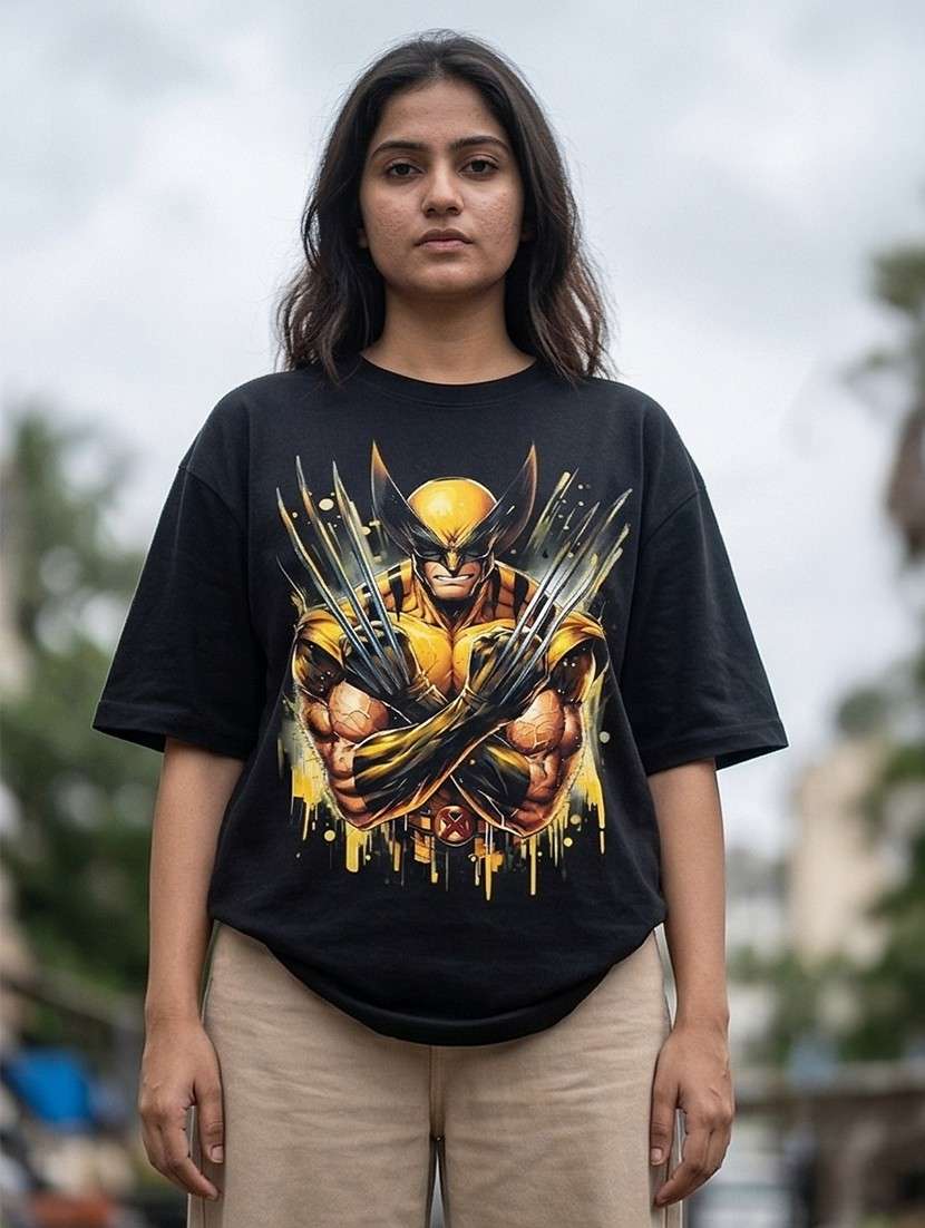 women graphic drop sleeve oversized t-shirt