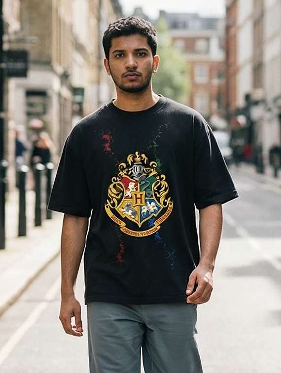 men printed short sleeve oversized t-shirt