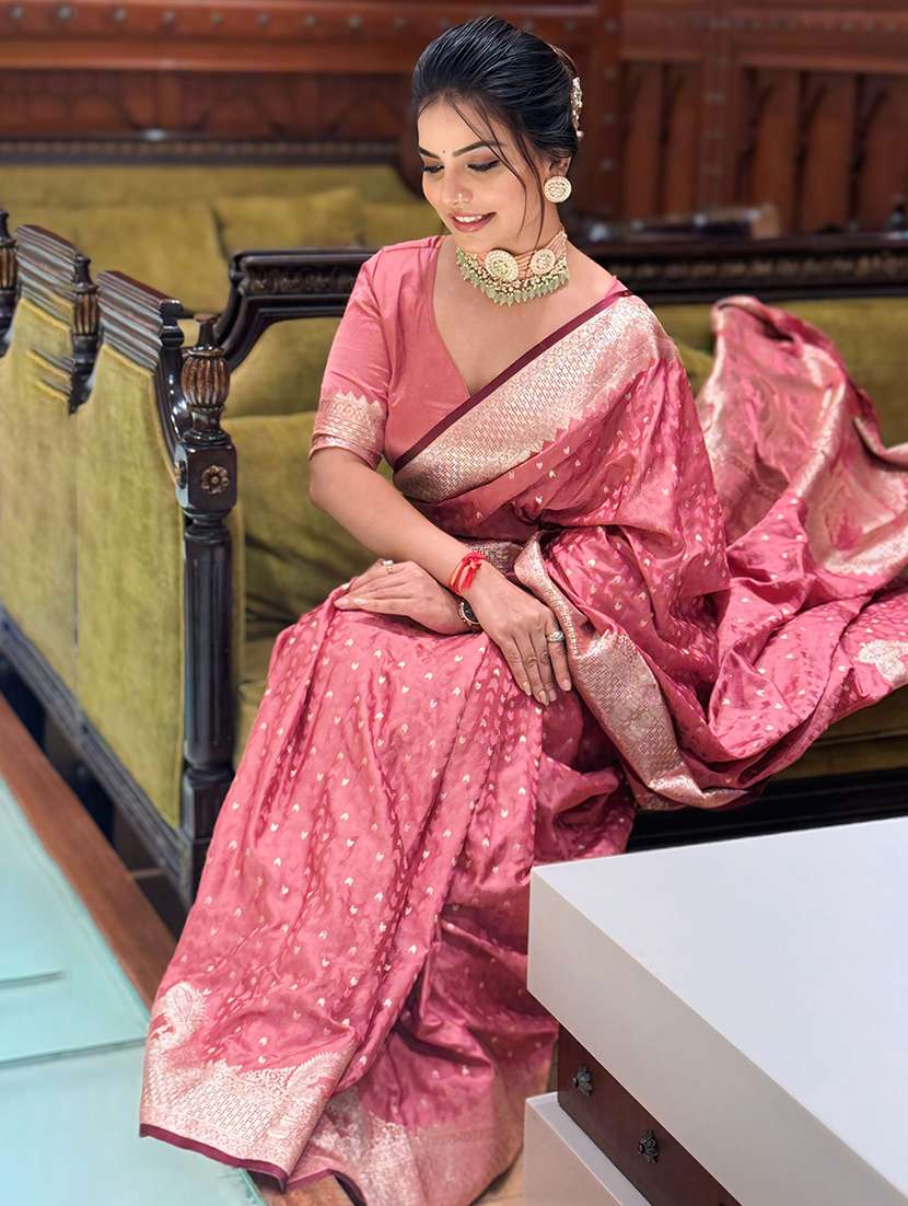women self design banarasi saree with blouse - 22449822 -  Standard Image - 4