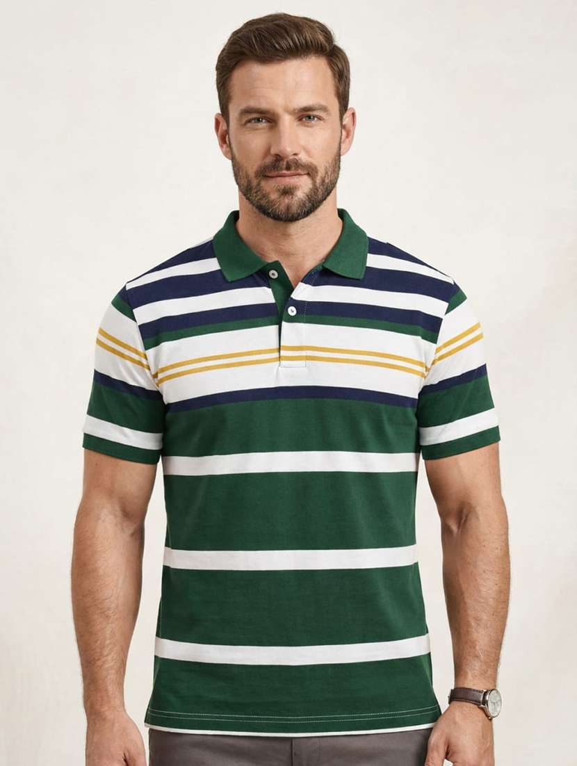 men green cotton blend t-shirt
