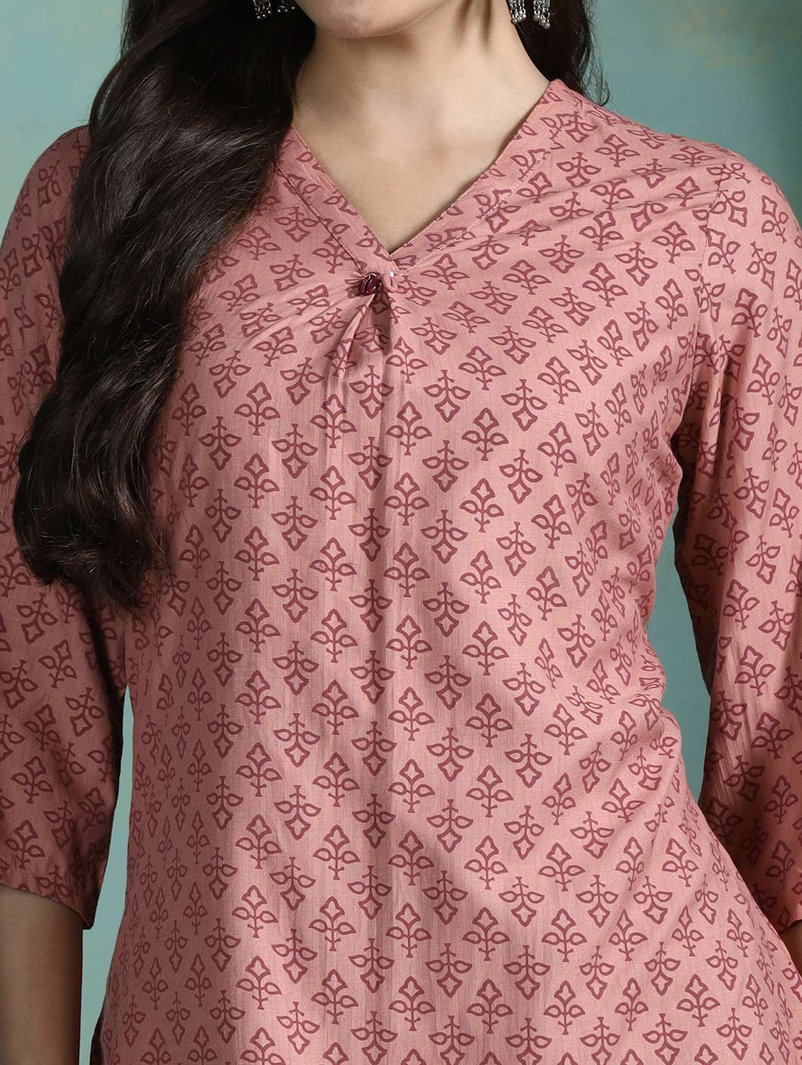 women pink viscose regular tunic - 22449889 -  Standard Image - 1