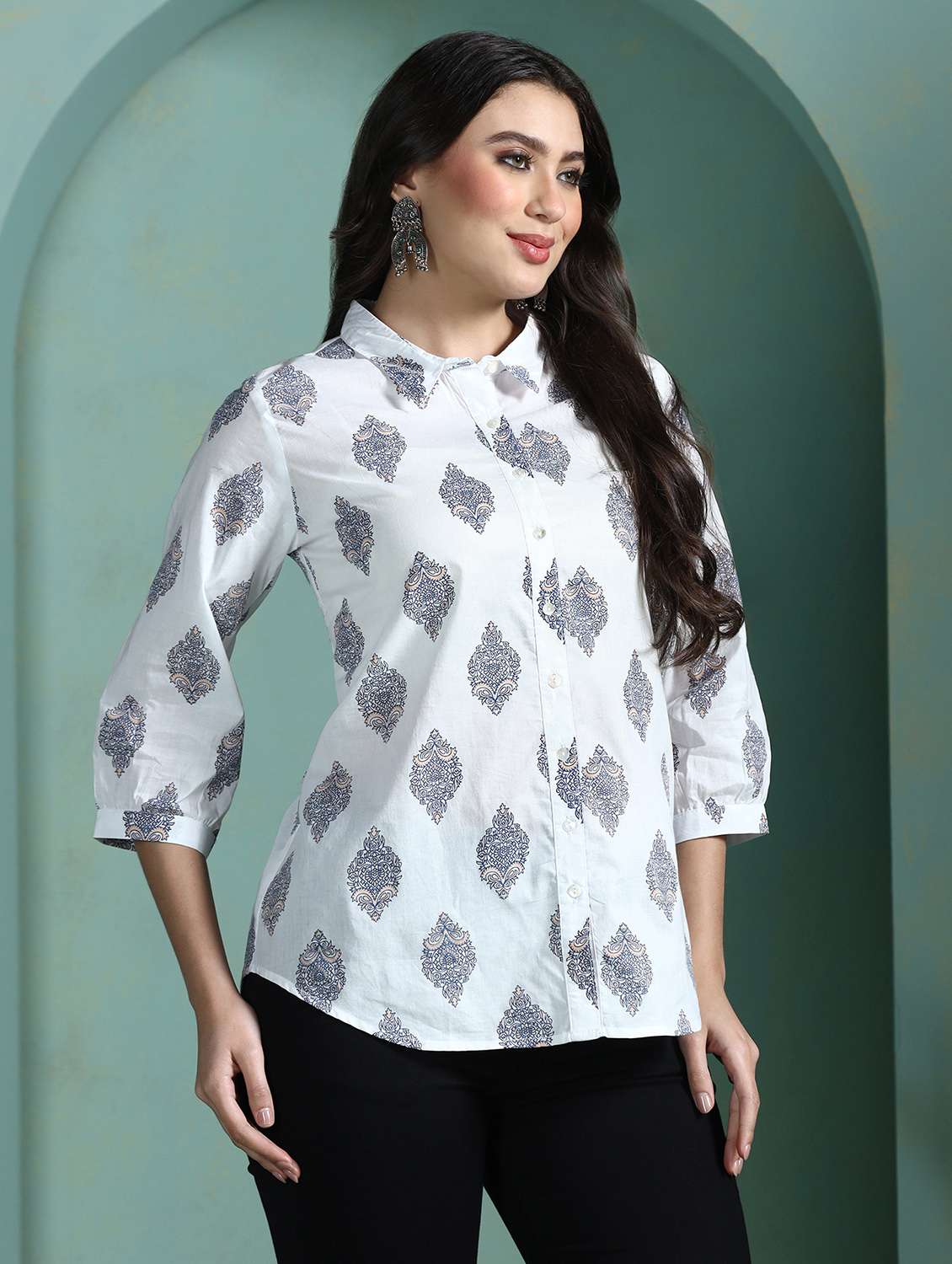women white cotton a-line tunic