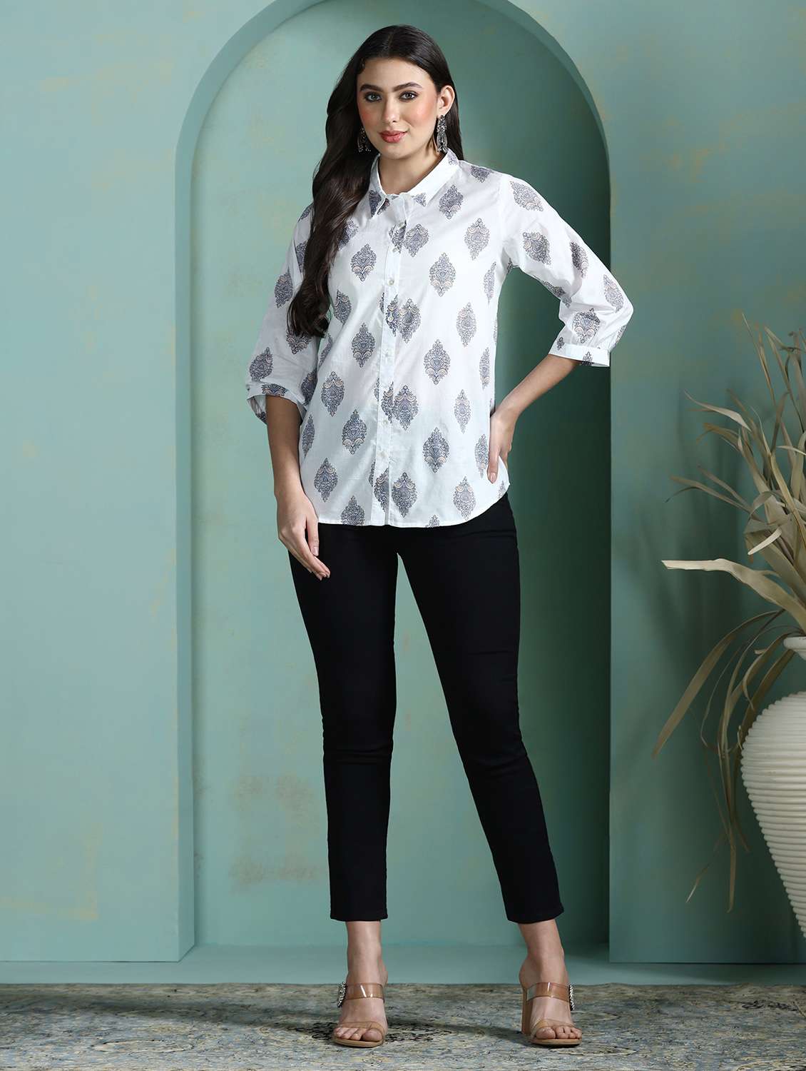 women white cotton a-line tunic - 22449896 -  Standard Image - 4