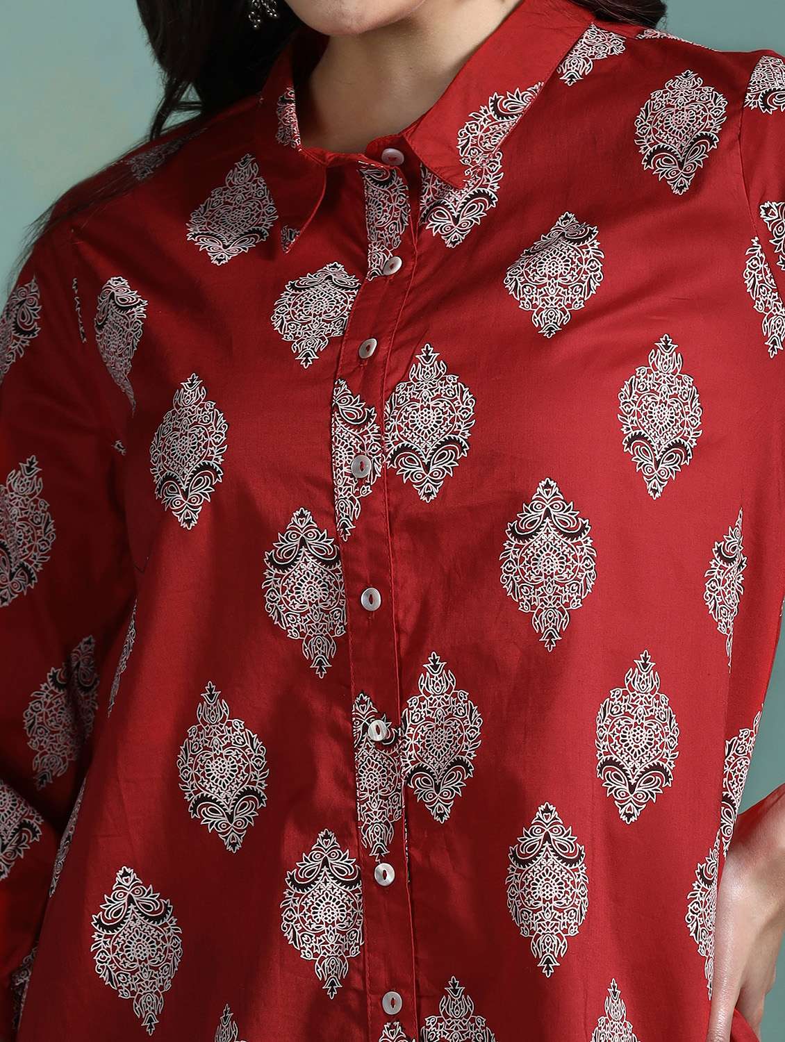 women fuchsia cotton a-line tunic - 22449898 -  Standard Image - 1