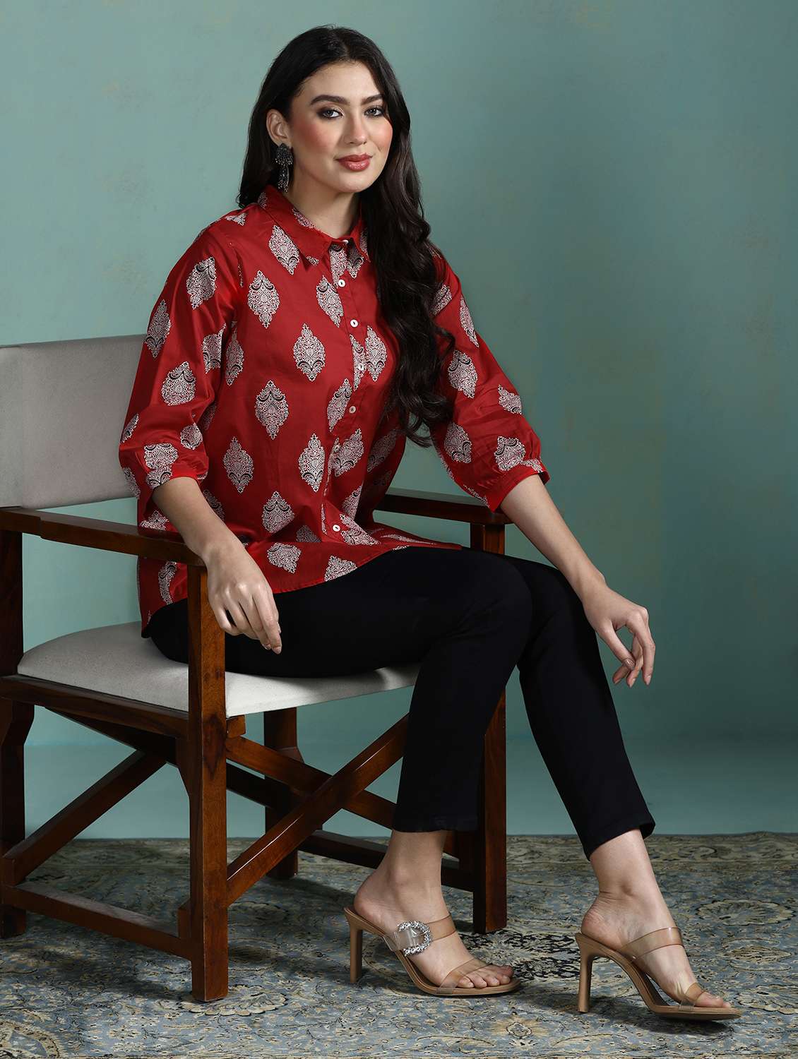 women fuchsia cotton a-line tunic - 22449898 -  Standard Image - 6
