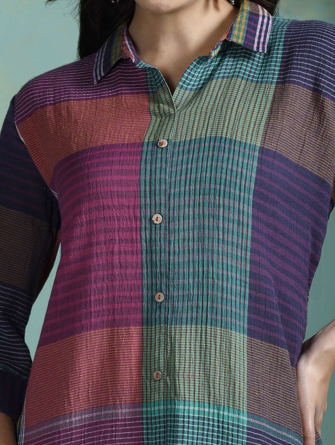  women multi colored cotton regular tunic - 22449902 -  Standard Image - 1