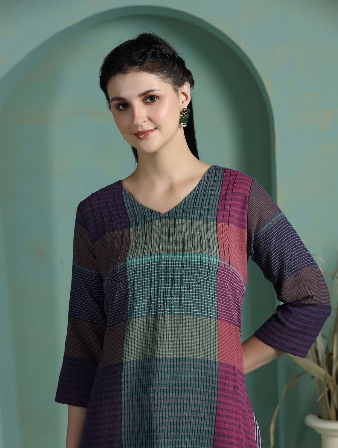  women multi colored cotton straight kurta - 22449904 -  Standard Image - 1
